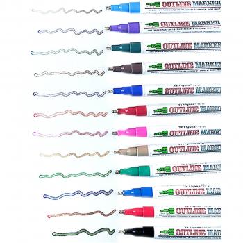 Pluma de Contorno Mágica, 12/18 colores, herramienta de aprendizaje