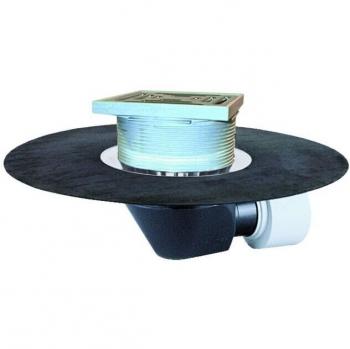 Drain de Terrasse Horizontal DN75/110 Feuille Bitume Soudée 148x137 mm Support Grille Acier inoxydable