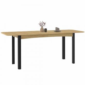 Mesa Extensible Madera Negra 160‑200 cm, Diseño Rectangular – 6‑10 Comensales