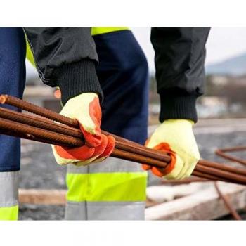 Portwest Classic Grip Orange Latex Safety Gloves – 2XL, Bulk Pack