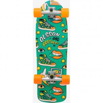 Surfskate Olsson y Hermanos Snigger 30” negro verde infantil