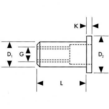 Écrou à sertir M5x11,5mm