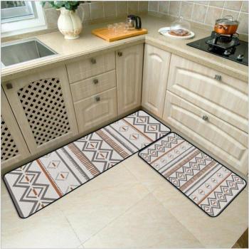 Tapis Bulle Baiser gris orange pour cuisine