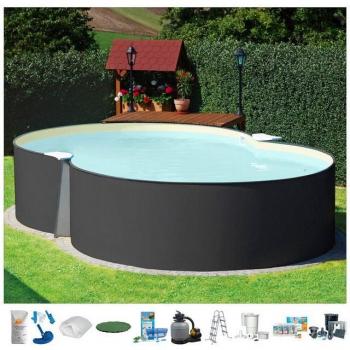 KONIFERA Achtformpool PALMA 2, 350cm x 540cm, Komplett-Set