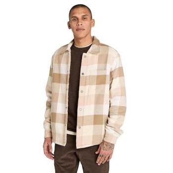 Camisa Casual Timberland L Beige Forro de Sherpa