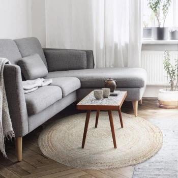 Tapis de chambre ou salon en jute