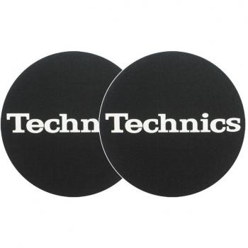 Slipmats Technics Noir avec logo blanc