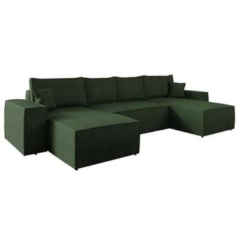 Sofá rinconero Clovis 109, color verde, función de descanso