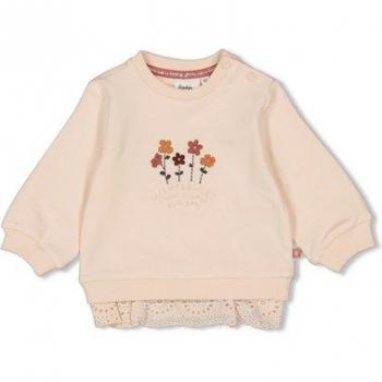 Felpa Wild Bloom tono avorio