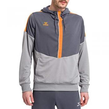 Erima Hoodie Squad Grijs Oranje