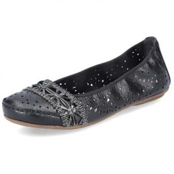 RIEKER Flache Schuhe „Ballerina“ – schwarz – Gr. 36 – sportlich