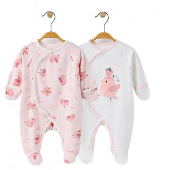 COBROO 100% Cotton Newborn Sleepsuit Unisex Pink