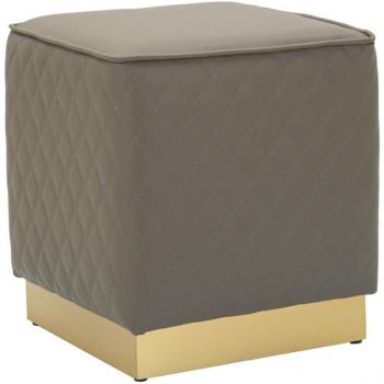 Puf EPIKASA MF352 “Gris Metal” – 38x38x38 cm, Material MDF/Plástico