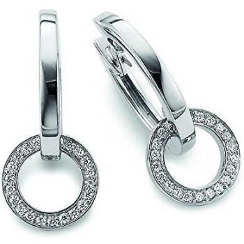 Viventy Damen‑Kreolen aus Sterlingsilber, Zirkonia‑Glanz, 778264