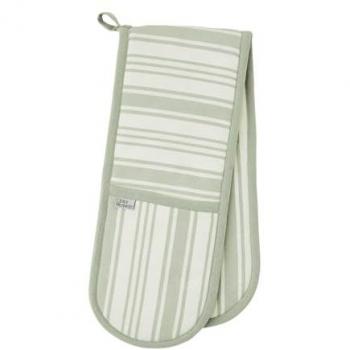 Sage Stripe Double Oven Glove