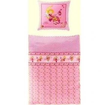 Bierbaum Kinder-Wendebettwäsche Lillifee Renforcé rosa/rot 135x200 cm (80x80 cm)