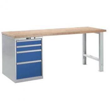 2000mm Gentian Blue Modular Workbench