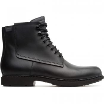 CAMPER Neuman Premium Black Ankle Boot for Men – Smooth Leather, Size 46
