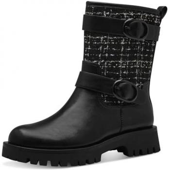 Tamaris Damen Stiefeletten Schwarz mit Flachem Absatz Größe 37