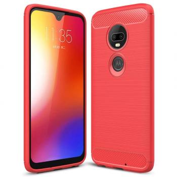 Moto G7 Plus Soft Silicone Case – Blue/Red