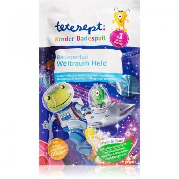 Tetesept Kinder Badeperlen Weltraum Held mit Glitzer und Melonenduft 60 g