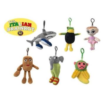 Italian Brainrot: Peluche PortaChiavi 10 CM – Soggetti Misti