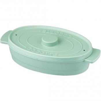 Easy Omelette Maker Skater – Ustensiles de cuisine micro‑onde vert 370 ml, Style cocotte maison, Fabriqué au Japon ROR1‑A