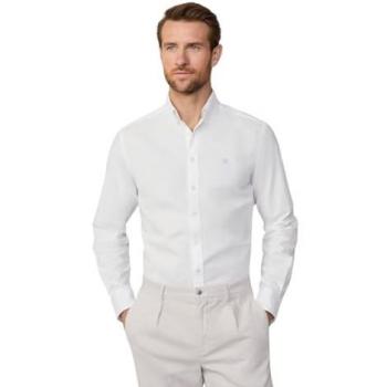 Camicia A Maniche Lunghe Bianco Ottico Slim Fit