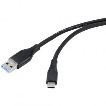 Renkforce Ultra-Flexible USB 3.2 Gen 1 Cable USB-A to USB-C 1m Black