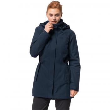 Jack Wolfskin Damen Madison Avenue Mantel, Blau, M