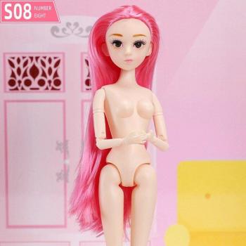 Muñeca de pelo dorado de 30cm, BJD con 26 articulaciones móviles