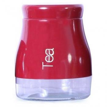 Sabichi Red Tea Jar, 13.4 x 11.6 x 11.6 cm