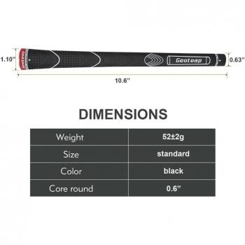 Geoleap Anti-Slip Rubber Golf Grips, Standard Size, 13 Pieces