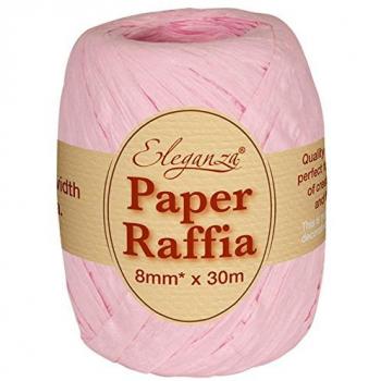 Delicate Pink Raffia Thread, 8mm × 30m (SKU 21)