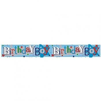 Birthday Boy Banner Blue Pack of 6