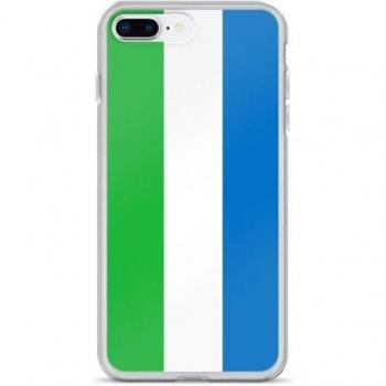 IPhone 7 Plus Custom Sierra Leone Flag Case – Soft Silicone, Multi‑Color, Vertical Design