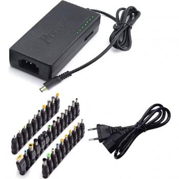Adaptador universal 12‑24 V con 34 terminales intercambiables para laptop