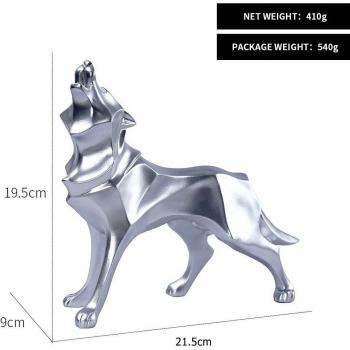 Figurine Abstraite de Loup en Résine