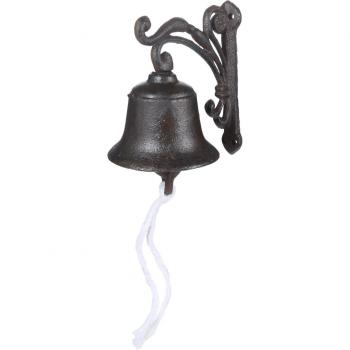 Sonnette en fer pour jardin avec motifs floraux