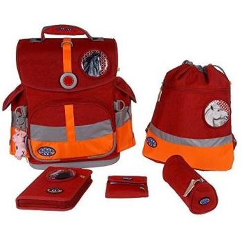 Ilona 63660 Rot – 6‑teiliges Schulranzen‑Set „Schulmood“ Timeless NG
