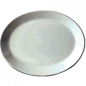 White Oval Coupe Dinner Plates 255mm