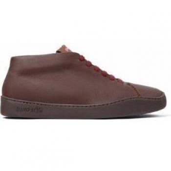 CAMPER Peu Touring Brown Leather Ankle Boots for Men