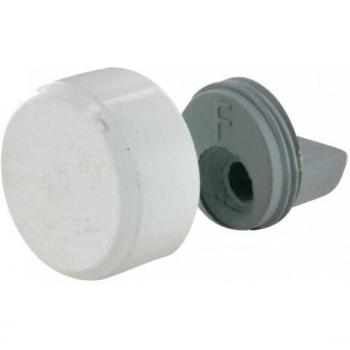 Pattes de verre à glace en laiton blanc – Ø 18 mm, Ép. 6 mm, pack de 4 pièces