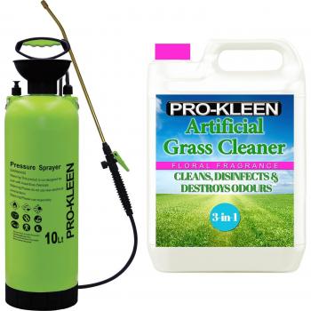 10L Pump Pressure Sprayer with Floral Grass Cleaner 5L