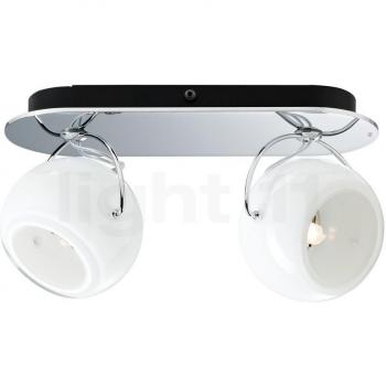 Plafonnier Beluga 2 Foyers en Verre Blanc