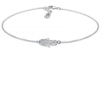 Elli Symbol‑Hand der Fatima Fußkette – 925 Sterling Silber