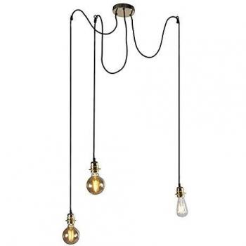 Lampe suspendue en acier avec LED dimmable à 3 niveaux