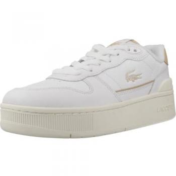 Scarpe sportive Lacoste T-Clip Platform bianco arancione chiaro donna