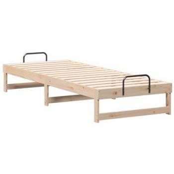 Mueble de Cama Asimétrica Marrón – 90×210 cm, Madera Pino