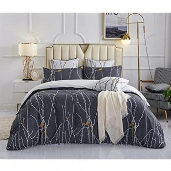 HOMTTOM King Size Soft Duvet Cover Set